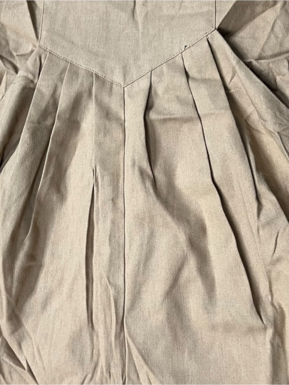 NEW NORACORA Beige Wide Leg Overall Jumpsuit Adjustable Straps Size S - Picture 5 of 12